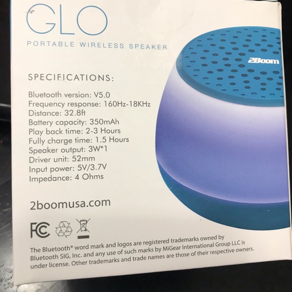 GLO LED Color Changing Light FXPortable Bluetooth Wireless Speaker 🔈 - Picture 3 of 3